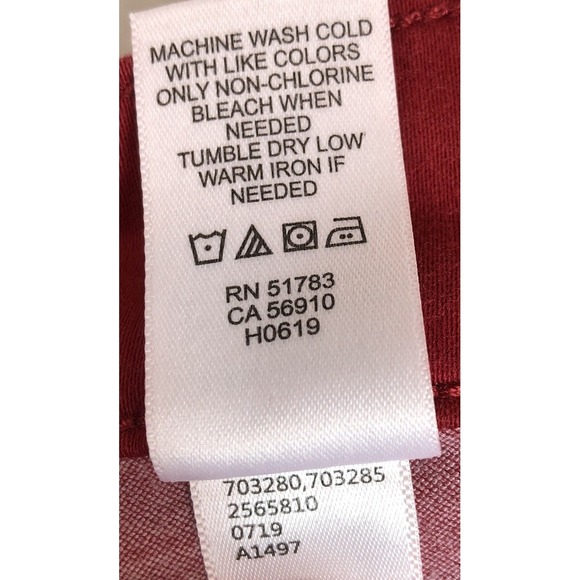 Maurice Pants Womens XS Deep Red Skinny Low Rise Jeans Jeggings Comfort Stretch - Picture 8 of 14